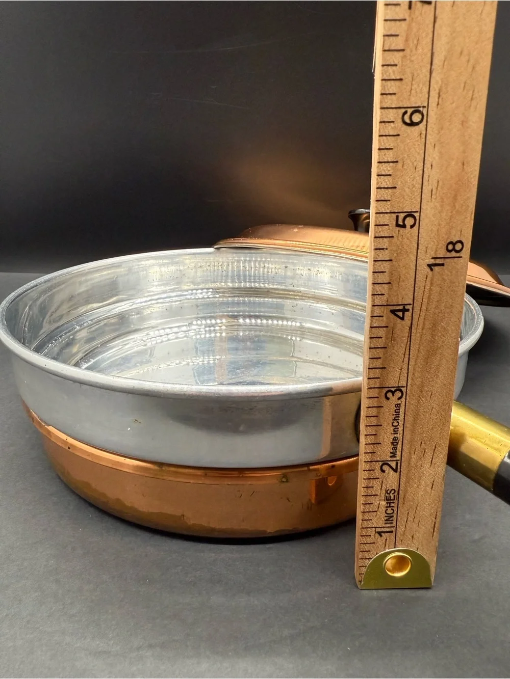 COPPER Douro CHAFING SERVING WARMING DOUBLE POT PAN Benjamin & Medwin Vintage